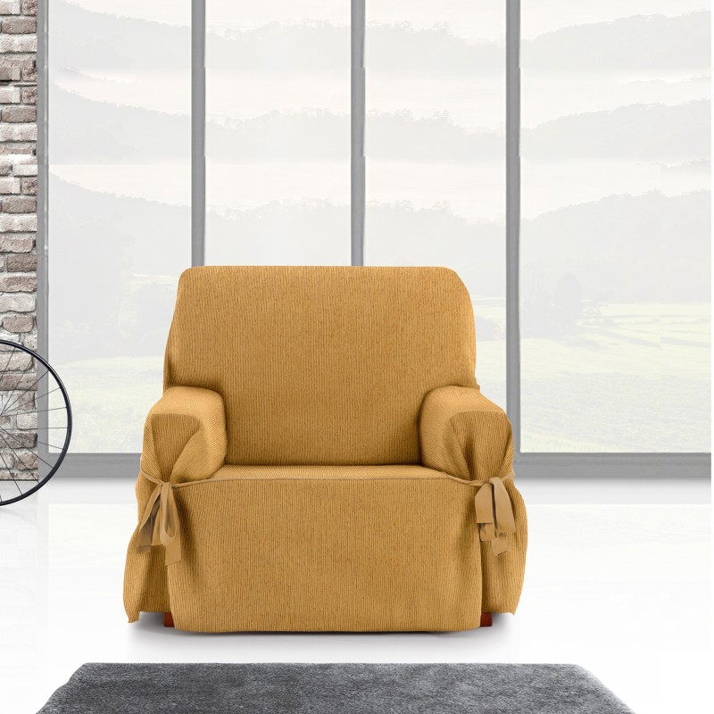 Capa de poltrona com laços Mid | Linhas subtis | Ajuste decorativo moderno | Proteção confortável Capa de poltrona com laços Mid | Linhas subtis | Ajuste decorativo moderno | Proteção confortável