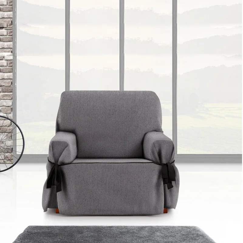 Capa de poltrona com laços Mid | Linhas subtis | Ajuste decorativo moderno | Proteção confortável Capa de poltrona com laços Mid | Linhas subtis | Ajuste decorativo moderno | Proteção confortável