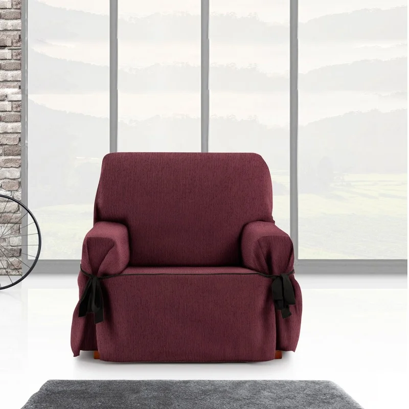 Capa de poltrona com laços Mid | Linhas subtis | Ajuste decorativo moderno | Proteção confortável Capa de poltrona com laços Mid | Linhas subtis | Ajuste decorativo moderno | Proteção confortável
