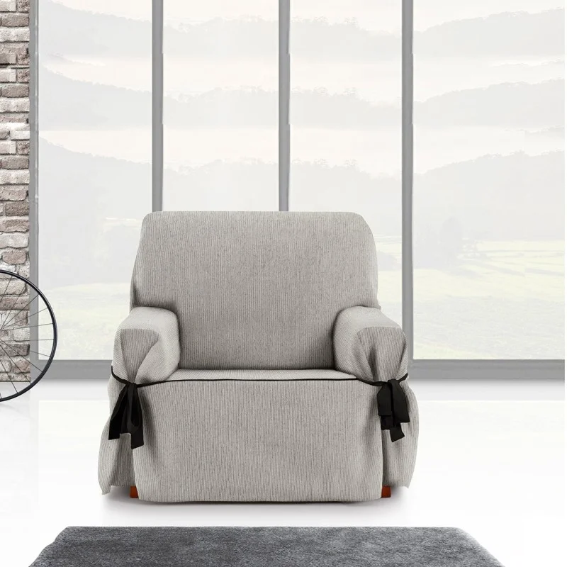 Capa de poltrona com laços Mid | Linhas subtis | Ajuste decorativo moderno | Proteção confortável Capa de poltrona com laços Mid | Linhas subtis | Ajuste decorativo moderno | Proteção confortável