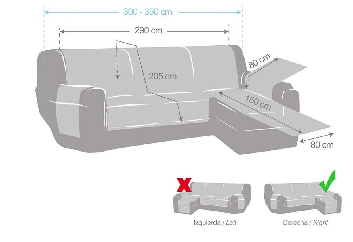 Capa cobre chaise longue Mid | Tecido de linhas verticais | Proteção parcial elegante | Lavável na máquina