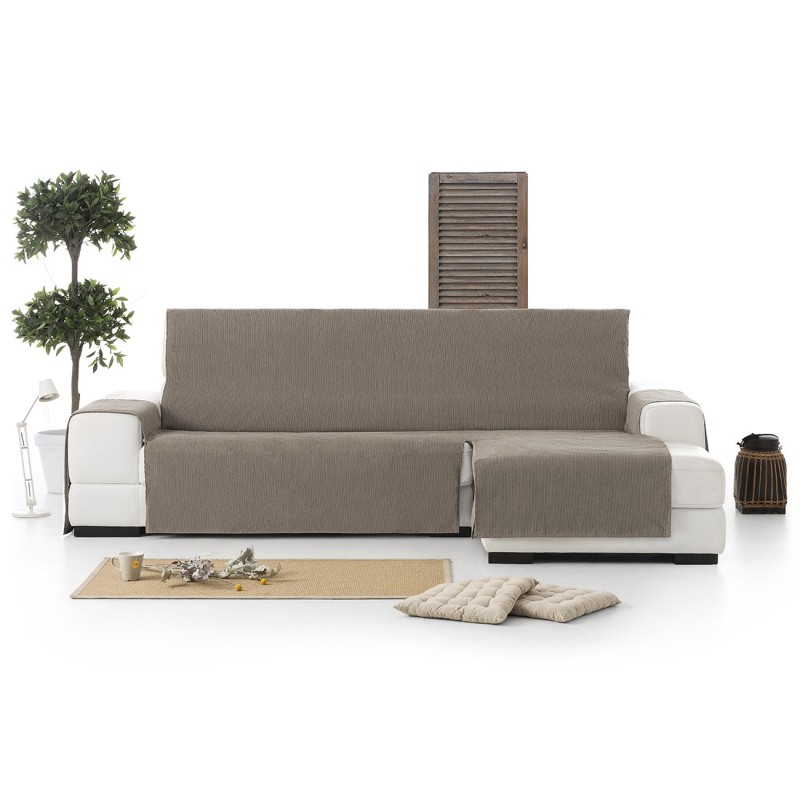 Capa cobre chaise longue Mid | Tecido de linhas verticais | Proteção parcial elegante | Lavável na máquina