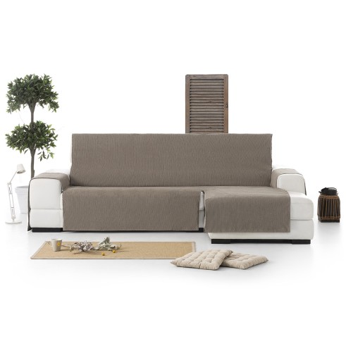 Capa cobre chaise longue Mid | Tecido de linhas verticais | Proteção parcial elegante | Lavável na máquina
