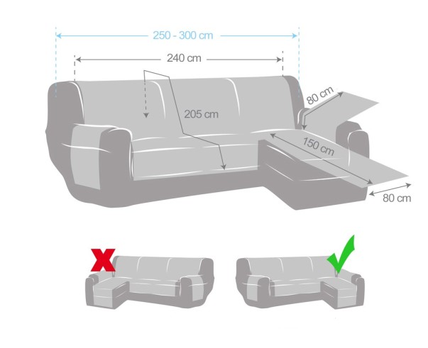 Capa acolchoada chaise longue Cotton Quilt | Microfibra suave | Reversível e lavável | Proteção diária