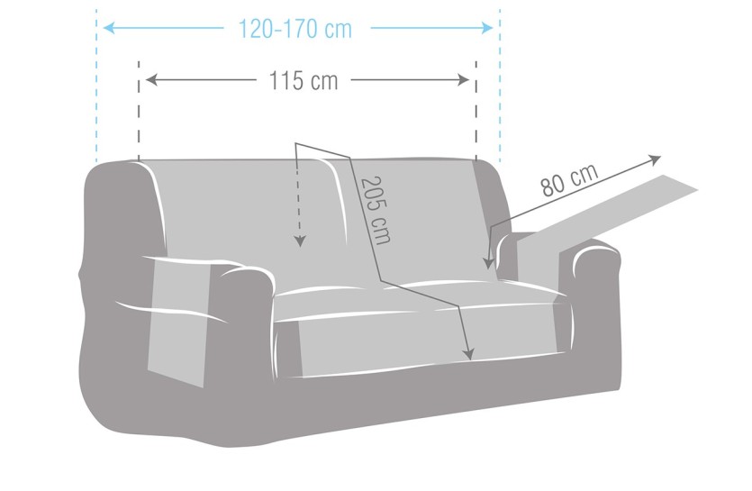 Capa almofadada modelo Cotton Quilt para sofá