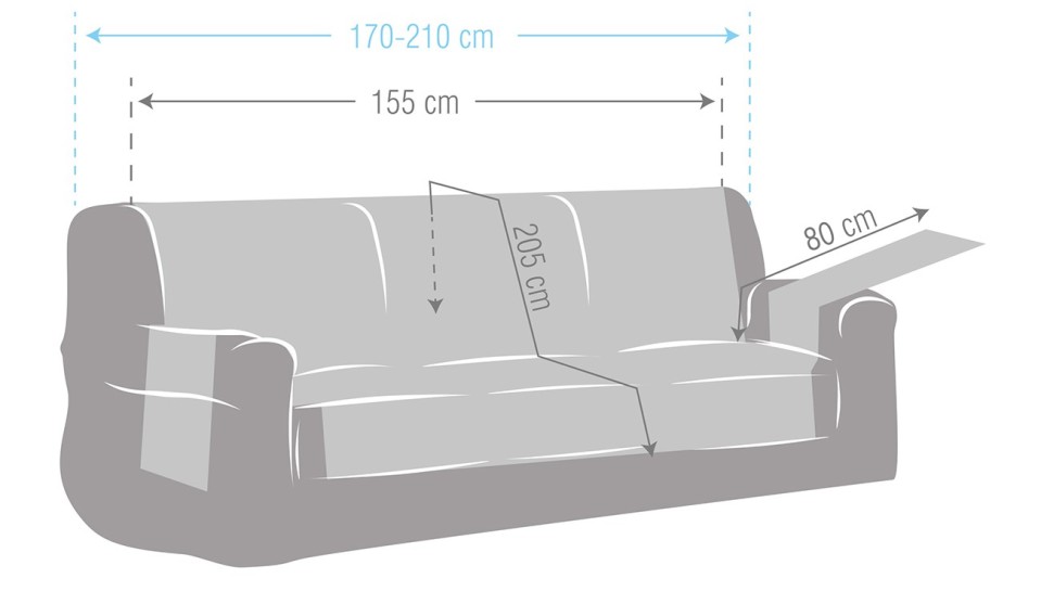 Capa almofadada modelo Cotton Quilt para sofá