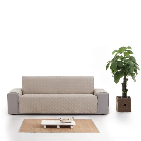 Capa acolchoada sofá Cotton Quilt | Microfibra anti-borboto | Proteção confortável e reversível | Limpeza fácil