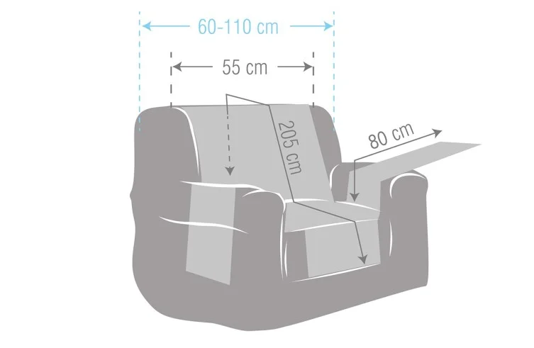 Capa acolchoada poltrona relax Cotton Quilt | Microfibra resistente | Proteção integral com estilo | Lavável e reversível