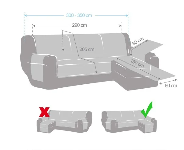 Capa acolchoada chaise longue Nordic | Losangos acolchoados | Proteção moderna e confortável | Lavagem simples