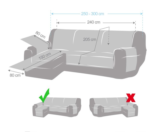 Capa acolchoada Nordic Model para Chaise Longue