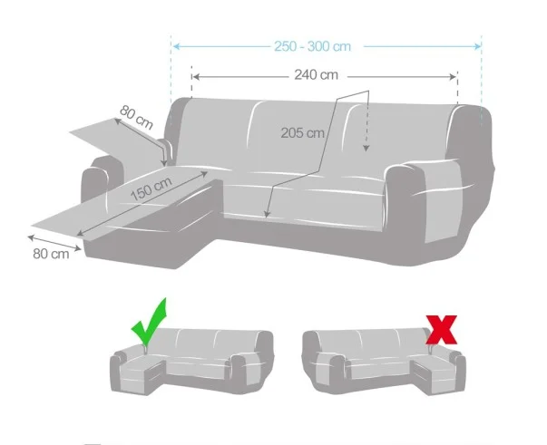 Capa acolchoada chaise longue Nordic | Losangos acolchoados | Proteção moderna e confortável | Lavagem simples