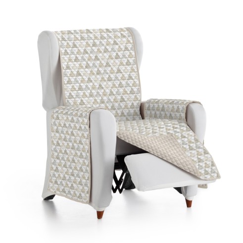Capa poltrona relax Nordic | Microfibra acolchoada | Reversível e lavável | Padrão de losangos