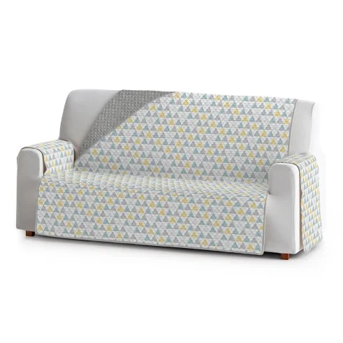 Capa sofá Nordic | Microfibra acolchoada | Reversível com estilo moderno | Lavável na máquina