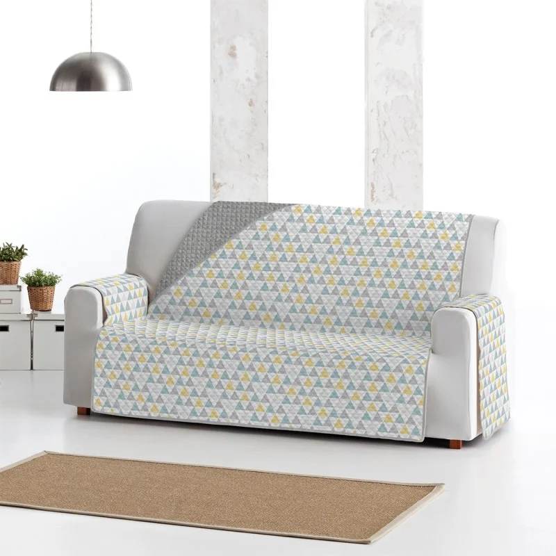 Capa sofá Nordic | Microfibra acolchoada | Reversível com estilo moderno | Lavável na máquina