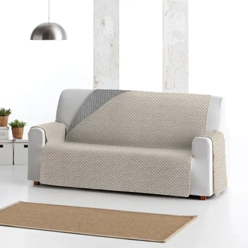 Capa sofá Mist | Microfibra acolchoada | Proteção parcial reversível | Limpeza fácil