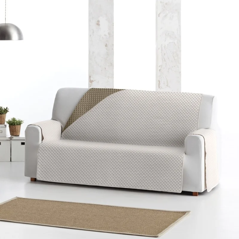 Capa sofá Oslo | Losangos acolchoados | Reversível com estilo moderno | Lavagem fácil