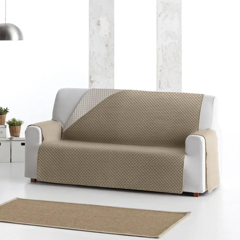 Capa sofá Oslo | Losangos acolchoados | Reversível com estilo moderno | Lavagem fácil