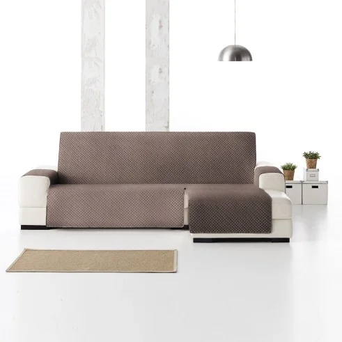 Capa chaise longue Malmo | Geometria acolchoada | Proteção visual sem ocultar | Lavagem fácil