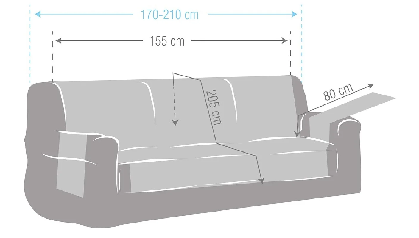 Capa sofá Malmo | Geometria acolchoada | Estilo contemporâneo e reversível | Limpeza fácil