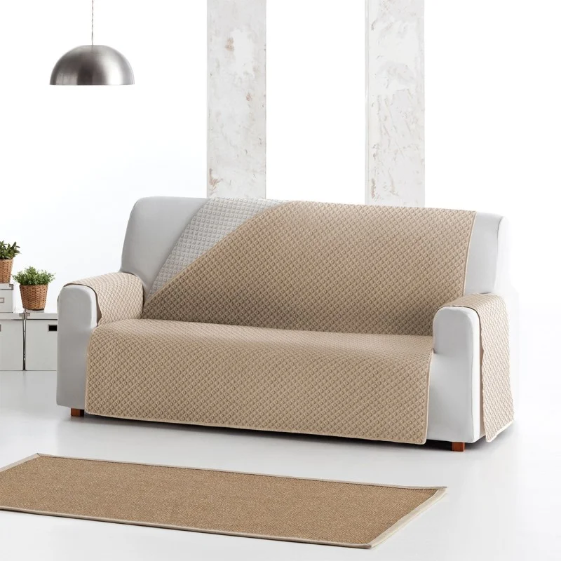 Capa sofá Malmo | Geometria acolchoada | Estilo contemporâneo e reversível | Limpeza fácil