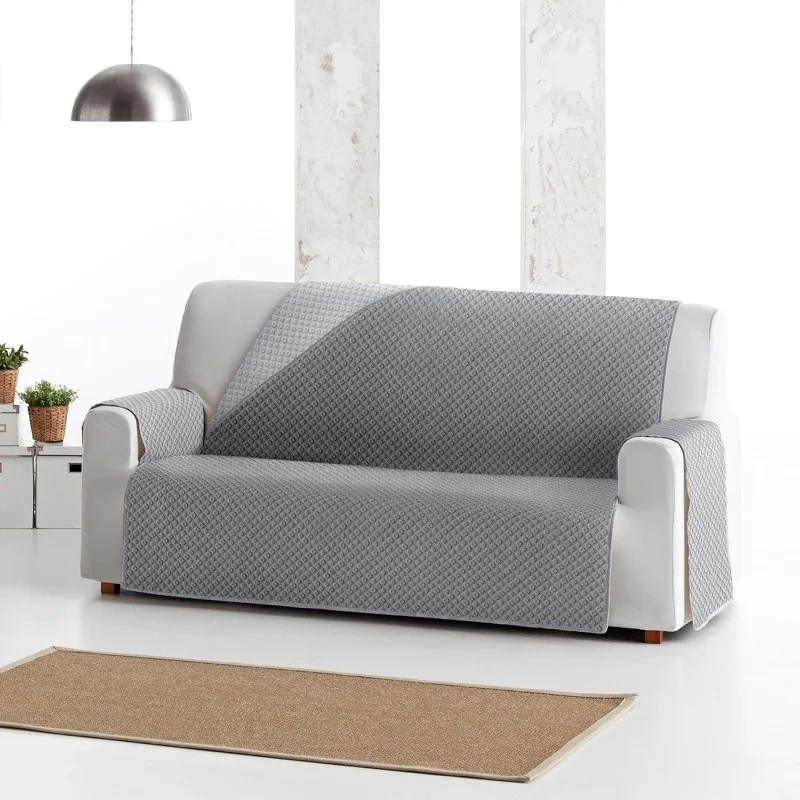 Capa sofá Malmo | Geometria acolchoada | Estilo contemporâneo e reversível | Limpeza fácil