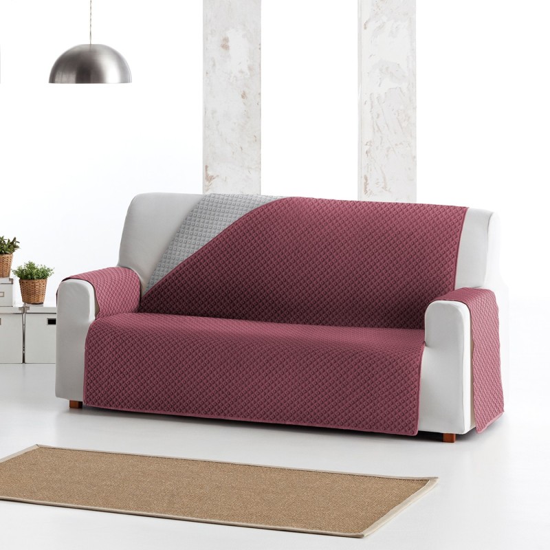Capa sofá Malmo | Geometria acolchoada | Estilo contemporâneo e reversível | Limpeza fácil