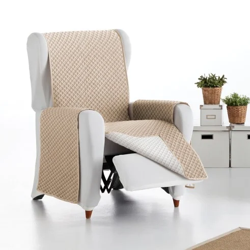 Capa poltrona relax Malmo | Microfibra acolchoada | Reversível e elegante | Proteção parcial