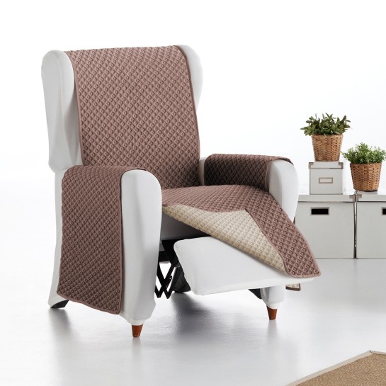 Capa poltrona relax Malmo | Microfibra acolchoada | Reversível e elegante | Proteção parcial