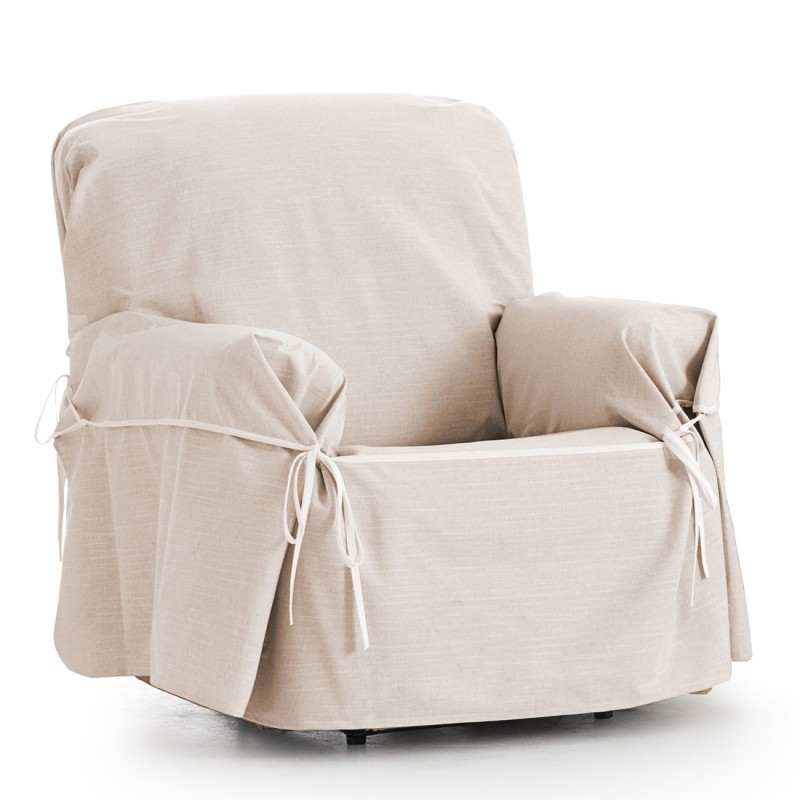 Capa sofá com laços impermeável Garona | Tecido resistente | Ajuste decorativo | Lavável na máquina