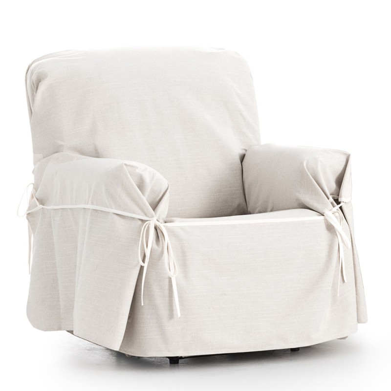Capa sofá com laços impermeável Garona | Tecido resistente | Ajuste decorativo | Lavável na máquina