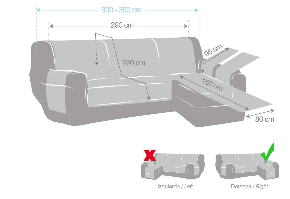 Capa chaise longue impermeável Garona | Tecido repelente | Bolsos laterais | Fácil de colocar