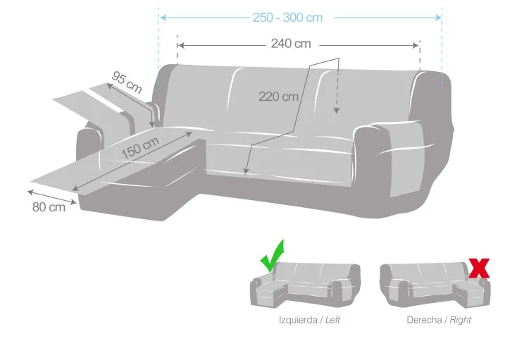 Capa chaise longue impermeável Garona | Tecido repelente | Bolsos laterais | Fácil de colocar