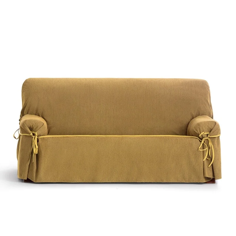 Capa sofá com laços impermeável Loira | Tecido texturizado | Ajuste elegante | Lavável e funcional