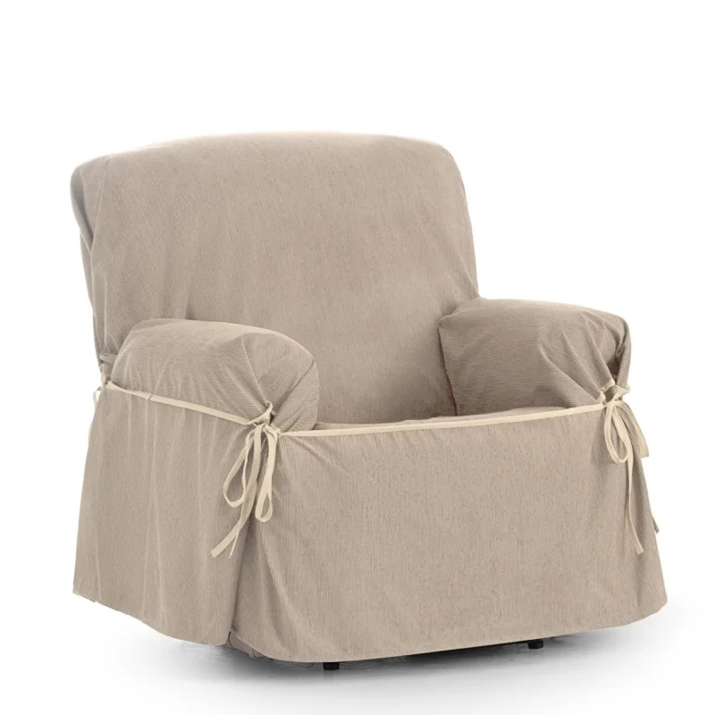 Capa poltrona com laços impermeável Loira | Tecido impermeável | Ajuste decorativo clássico | Lavagem simples Capa poltrona com laços impermeável Loira | Tecido impermeável | Ajuste decorativo clássico | Lavagem simples