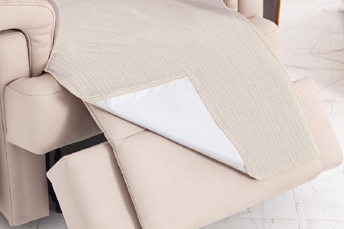 Capa poltrona com laços impermeável Loira | Tecido impermeável | Ajuste decorativo clássico | Lavagem simples Capa poltrona com laços impermeável Loira | Tecido impermeável | Ajuste decorativo clássico | Lavagem simples