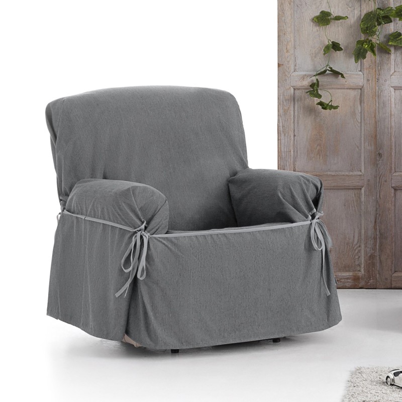 Capa poltrona com laços impermeável Loira | Tecido impermeável | Ajuste decorativo clássico | Lavagem simples Capa poltrona com laços impermeável Loira | Tecido impermeável | Ajuste decorativo clássico | Lavagem simples
