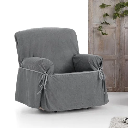 Capa poltrona com laços impermeável Loira | Tecido impermeável | Ajuste decorativo clássico | Lavagem simples