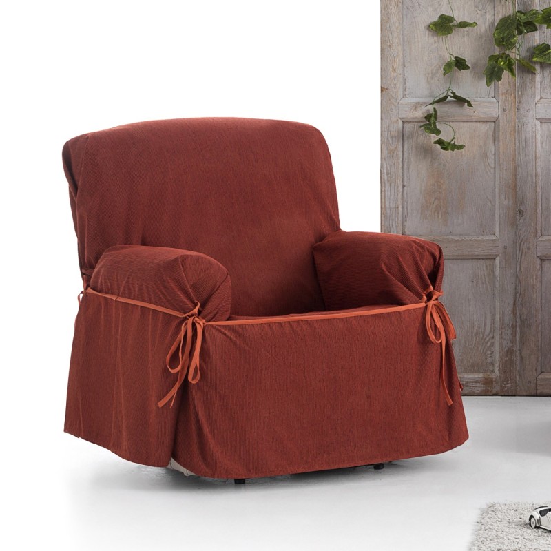 Capa poltrona com laços impermeável Loira | Tecido impermeável | Ajuste decorativo clássico | Lavagem simples Capa poltrona com laços impermeável Loira | Tecido impermeável | Ajuste decorativo clássico | Lavagem simples