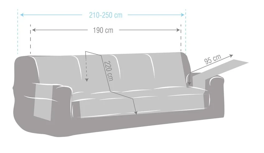 Capa sofá impermeável Loira | Tecido canelado | Proteção parcial elegante | Lavagem fácil