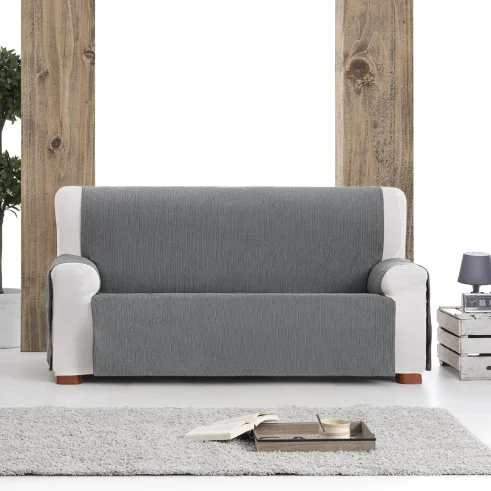 Capa sofá impermeável Loira | Tecido canelado | Proteção parcial elegante | Lavagem fácil