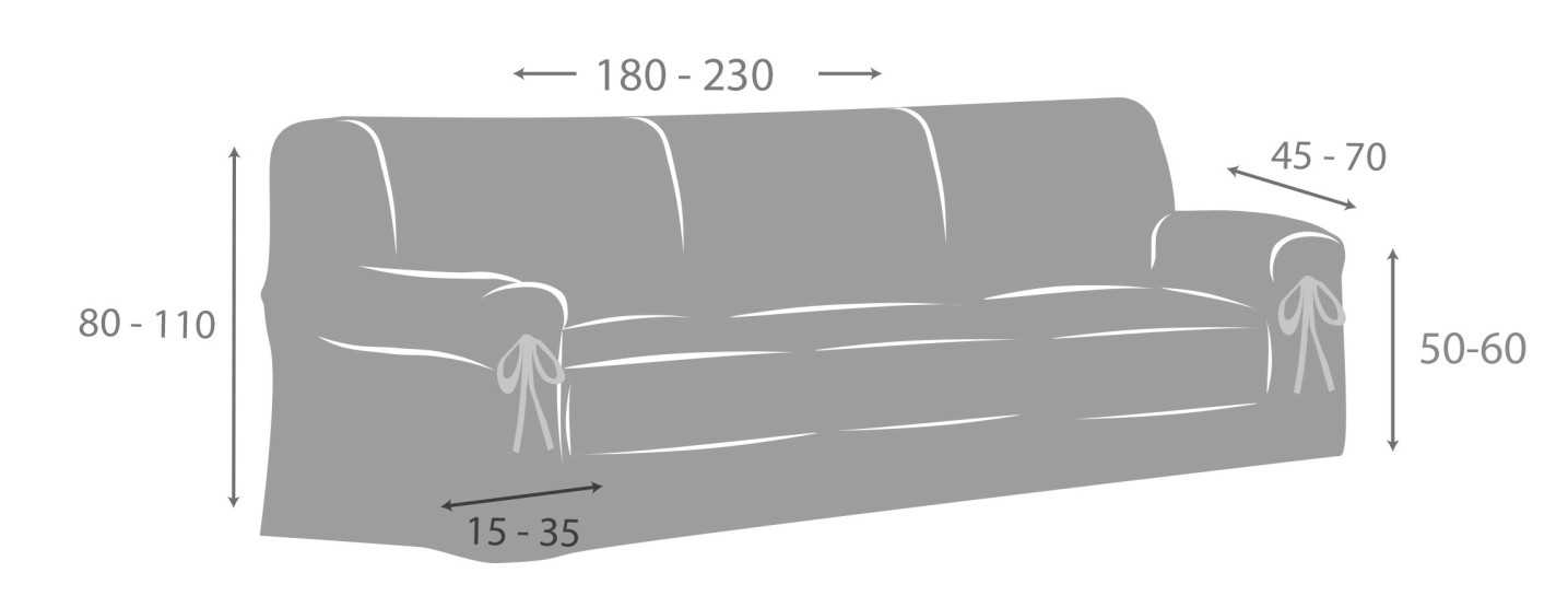 Capa de sofá com laços, modelo Levante