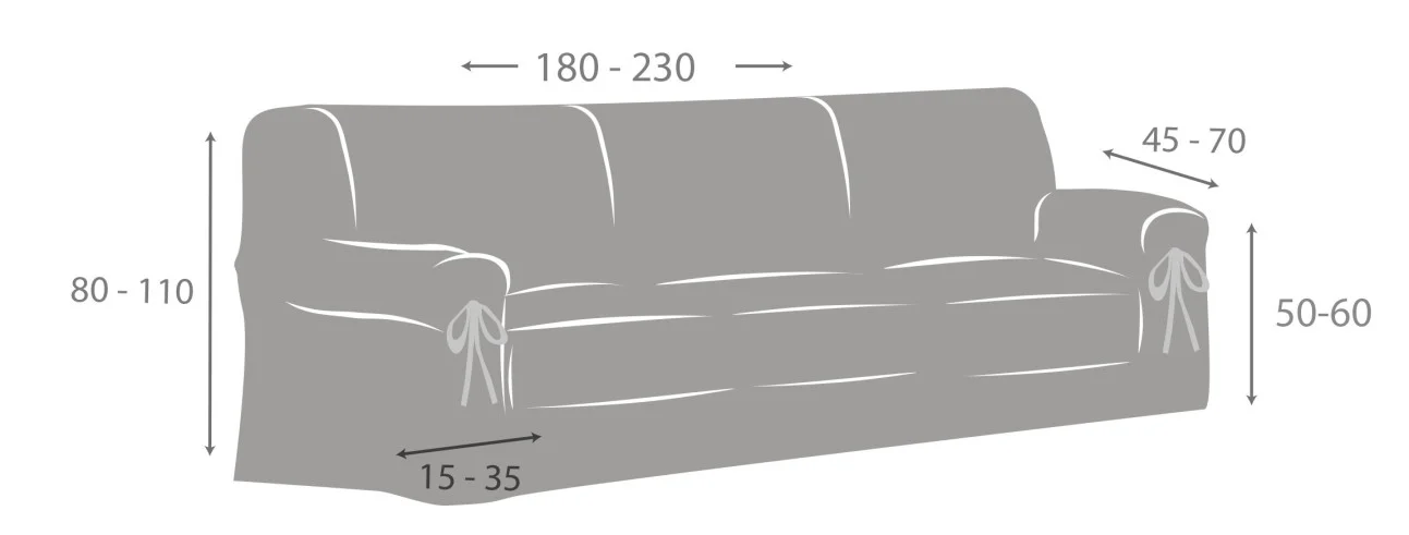 Capa com Laços para Sofá Levante – Estilo Clássico e Elegante