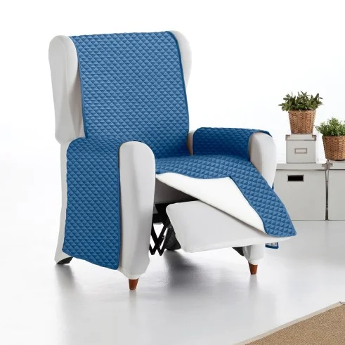 Capa sofá acolchoada impermeável Oslo Protect | Losangos modernos | Estilo reversível | Proteção lavável