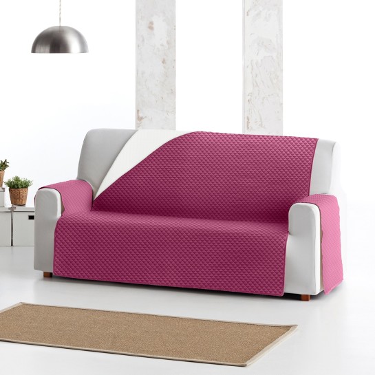 Capa sofá acolchoada impermeável Oslo Protect | Losangos modernos | Estilo reversível | Proteção lavável