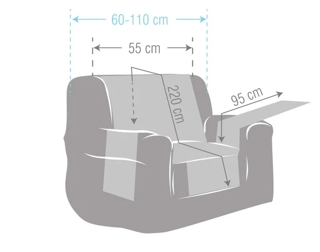 Capa poltrona impermeável Oslo Protect | Microfibra acolchoada | Design elegante | Proteção e conforto