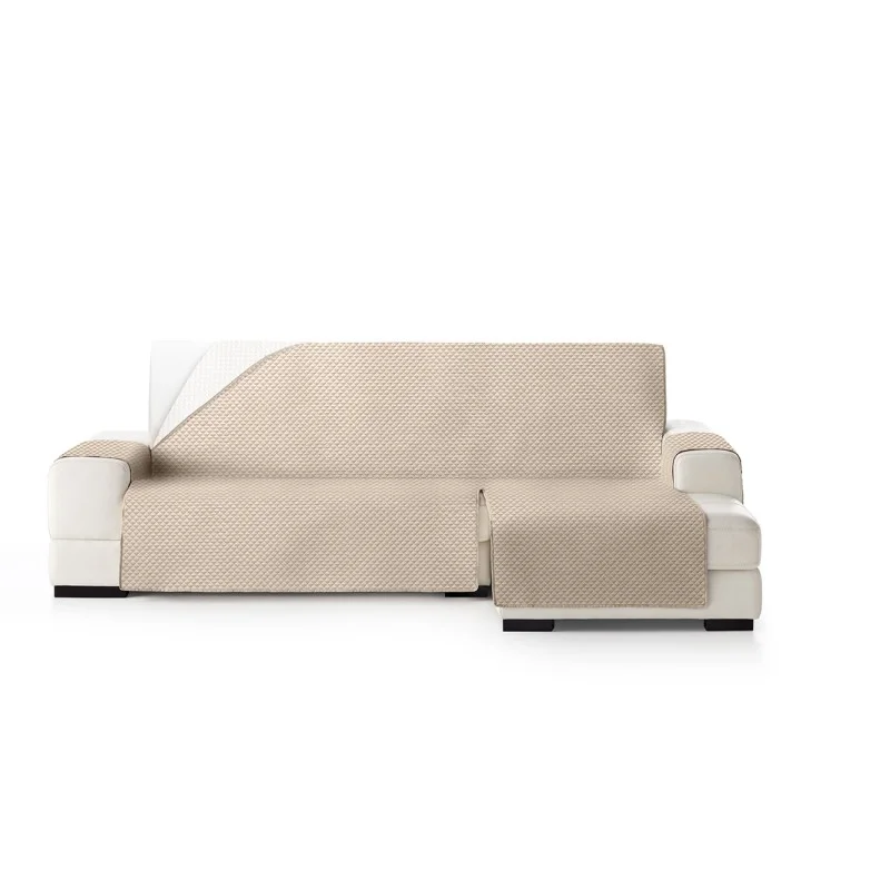 Capa chaise longue acolchoada Oslo Protect | Losangos suaves | Proteção parcial elegante | Reversível e lavável Capa chaise longue acolchoada Oslo Protect | Losangos suaves | Proteção parcial elegante | Reversível e lavável