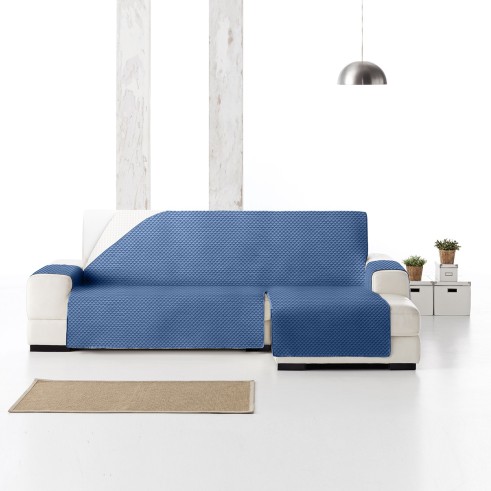 Capa chaise longue acolchoada Oslo Protect | Losangos suaves | Proteção parcial elegante | Reversível e lavável