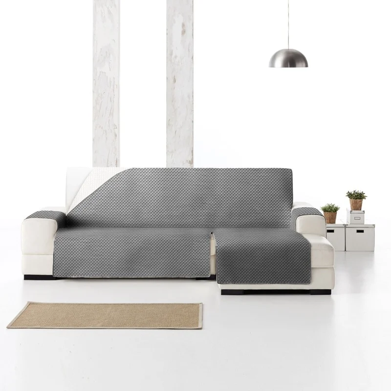 Capa chaise longue acolchoada Oslo Protect | Losangos suaves | Proteção parcial elegante | Reversível e lavável Capa chaise longue acolchoada Oslo Protect | Losangos suaves | Proteção parcial elegante | Reversível e lavável
