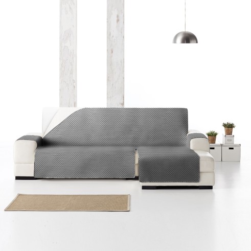 Capa chaise longue acolchoada Oslo Protect | Losangos suaves | Proteção parcial elegante | Reversível e lavável