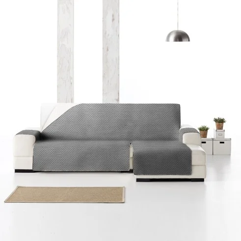 Capa chaise longue acolchoada Oslo Protect | Losangos suaves | Proteção parcial elegante | Reversível e lavável